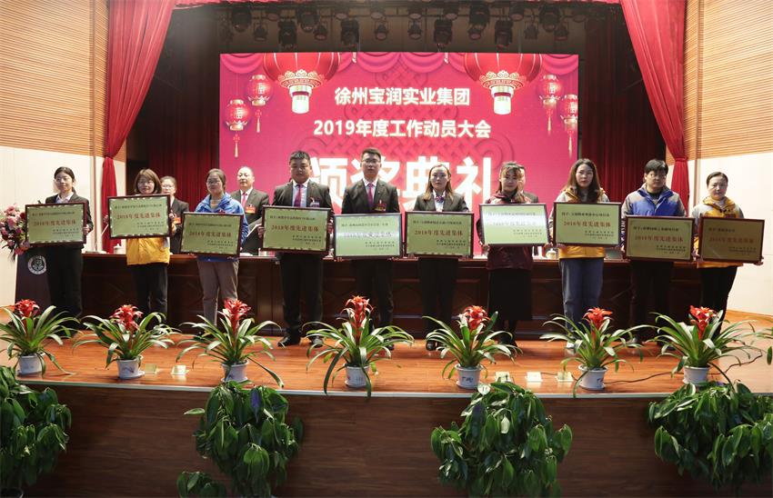 华体线上平台,华体（中国）2019年度工作动员大会---集团公司领导为先进单位和先进个人代表颁奖