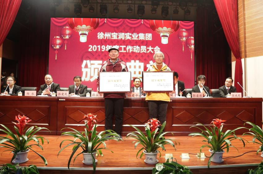 华体线上平台,华体（中国）2019年度工作动员大会---集团公司领导为先进单位和先进个人代表颁奖