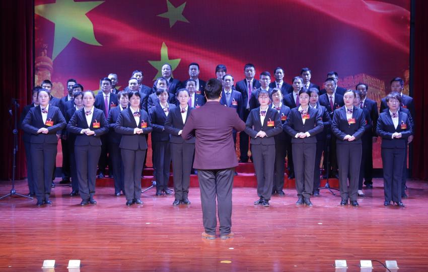 华体线上平台,华体（中国）2019年度工作动员大会---大合唱《团结就是力量》、《我爱你中国》